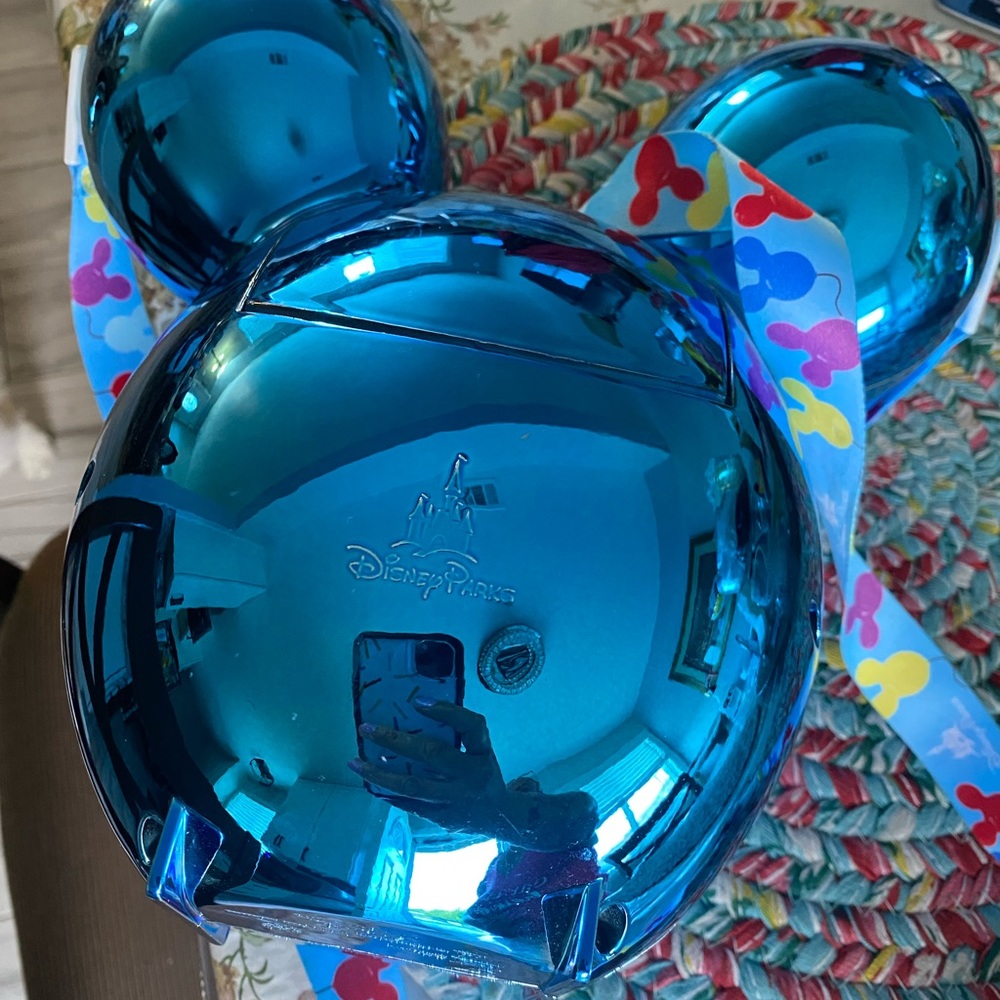 Blue Disney popcorn holder.